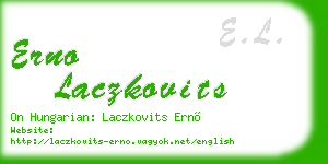 erno laczkovits business card